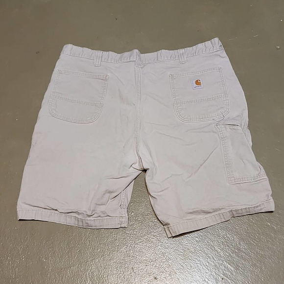 Men's Carhartt Rugged Flex Relaxed Fit Canvas Work Tan Short Size 44 - Picture 3 of 5